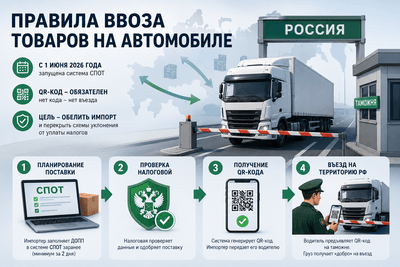 Правила ввоза товаров на автомобиле, система СПОТ